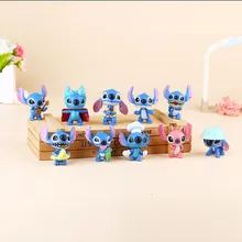 10pcs 5cm Stitch Doll font b Toy b font Stich Q Scrump Kawaii Action Figures Juguetes