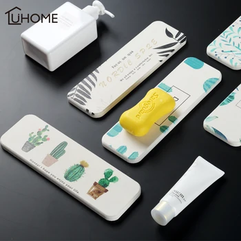 

Nordic Plants Bathroom Diatomite Quick-drying Soap Pad Holder Toothbrush Toothpaste Cup Storage Container for Bath Shower Plate