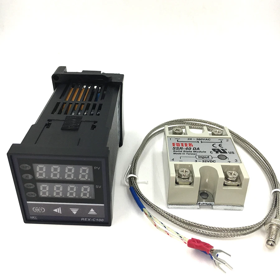 REX C100 Digital PID Temp Controller SSR 40A #5