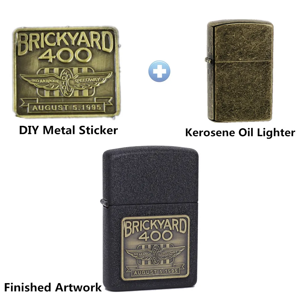 Desert Fox Metal Sticker Self Adhesive for Zippo Lighter Decoration Sea Warfare Glue on Metal Piece for Kerosene Oil lighter