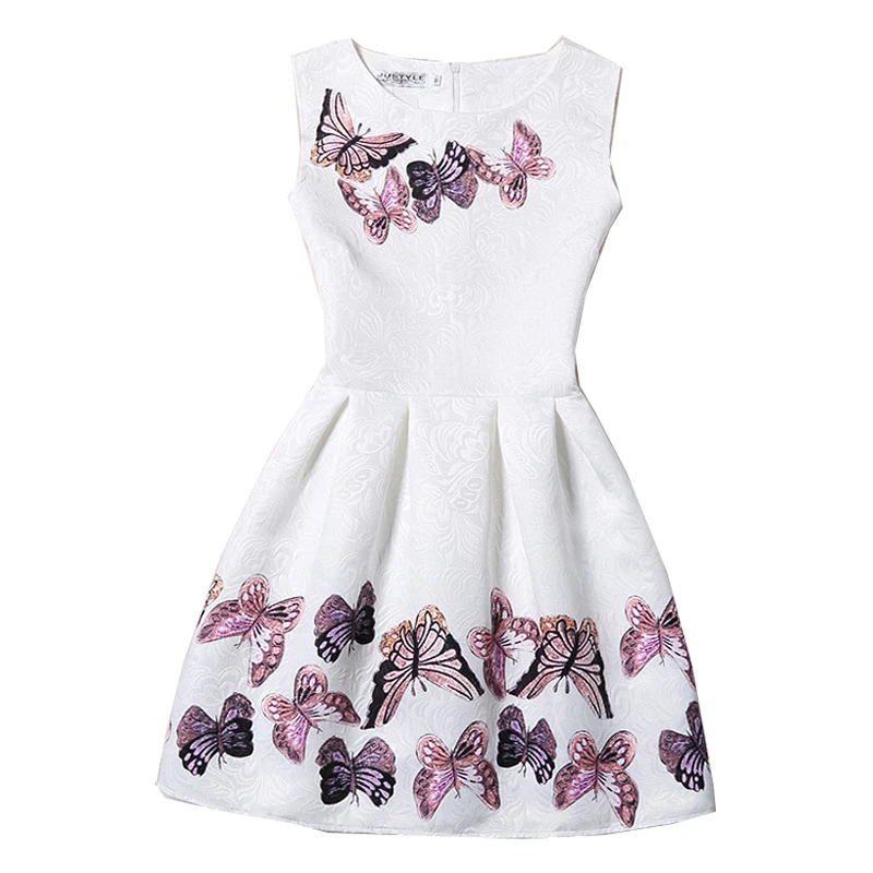 

Summer Girls Dress Floral Flower Girls Dress for Girls Wedding Party Designer Sleeveless Clothes Kids Dresses for Girls Vestidos