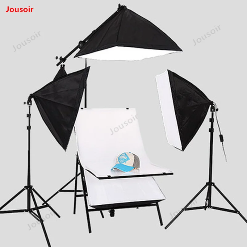 

4 Lamp shooting table light kit shooting Still Life studio set continuous lamp softbox Photographic equipment set CD50 T03