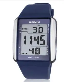 Мужские спортивные часы, цифровые, водонепроницаемые, 100 м, многофункциональные, для студентов, спортивные часы, дайвер, для плавания, для бега, часы с хронографом - Цвет: 1