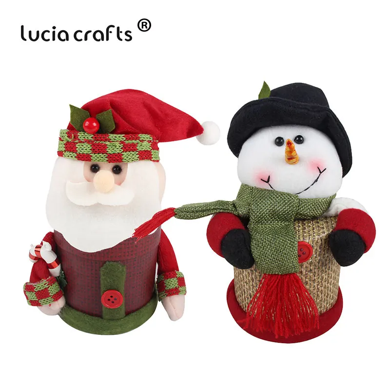 

1piece 9*22cm Chirstmas Santa Claus Snowman Paper Candy Box Gift Bag Christmas Gift Party Favors Festival Linen Gift Box
