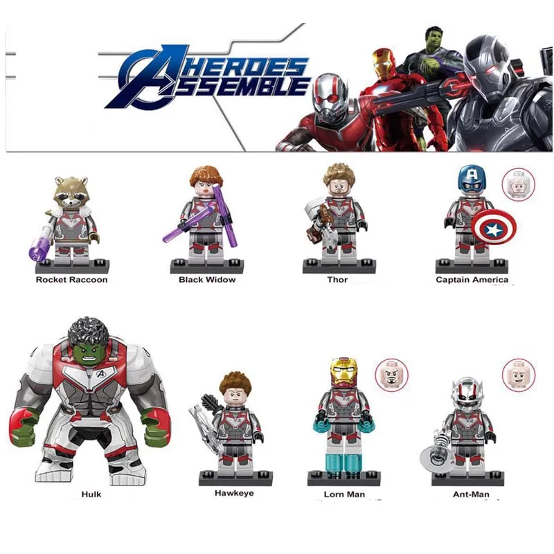 

Marvel DC Superhero series ant mam Hulk Thor Mini Doll Action Figures Building Blocks Bricks Children's Toys Christmas gifts