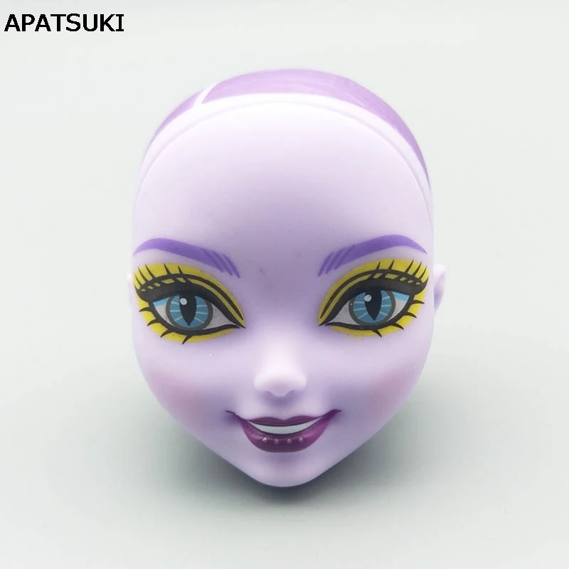 Фиолетовая мягкая головная головка для куклы Monster High BJD кукла для отработки нанесения макияжа Голова монстра 1/6 аксессуары для кукол