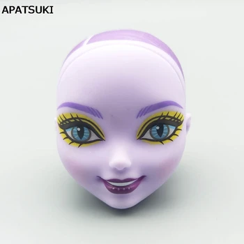

Purple Color Bald Soft Doll Head For Monster High Doll Head BJD Doll's Practicing Makeup Monster Head 1/6 Doll Accessories