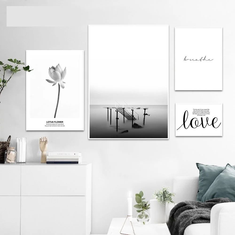 Lotus-Flower-Motivational-Wall-Art-Canvas-Posters-and-Prints-Black-White-Sea-Dock-Landscape-Nordic-Decoration(1)