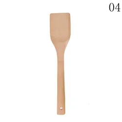 Premium Bamboo Kitchen Utensil - Wooden Cooking Spoon and Spatula Set (4)