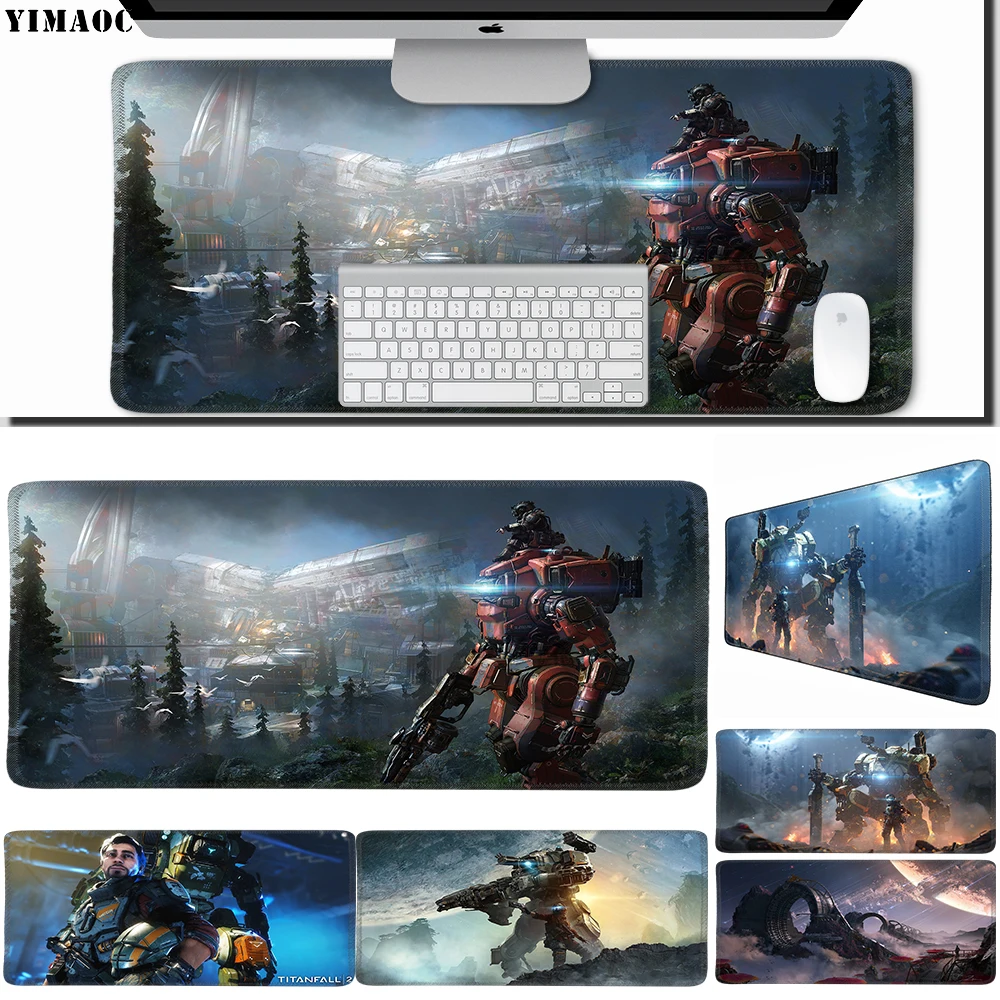 

YIMAOC 40*90 cm Large Mouse Pad Gamer Mousepad Rubber Gaming Desk Mat with Locking Edge Titanfall 2