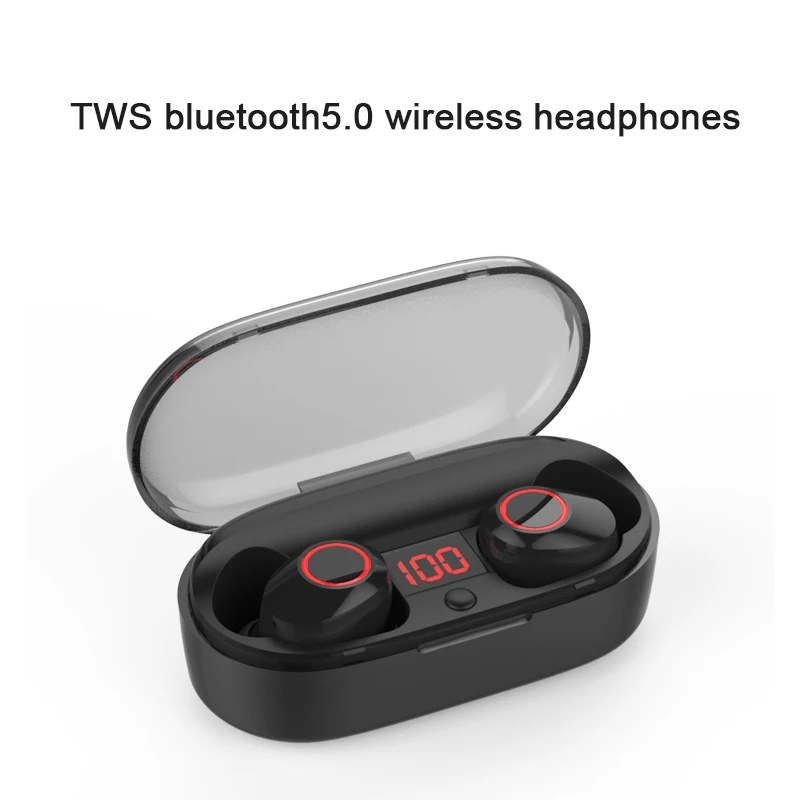 

ihens5 29J TWS Bluetooth V5.0 Earphone MINI True wireless 4D Sound Earbuds Headset with mic Display charging storage for phones