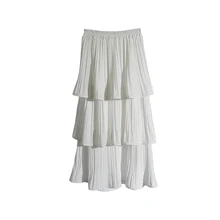 Летняя новая модная Тюлевая юбка плиссированные юбки-пачки женские Лолиты подружек невесты винтажная миди юбка J257