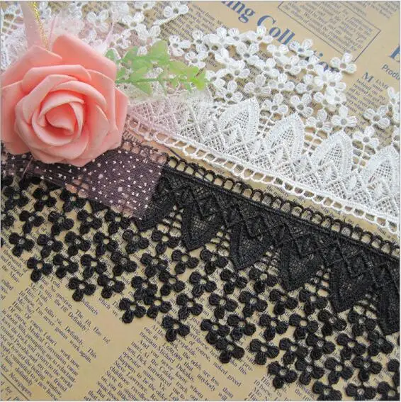 15 yards Vintage Fringe Lace Trim Wedding Bridal Ribbon Tassel Applique