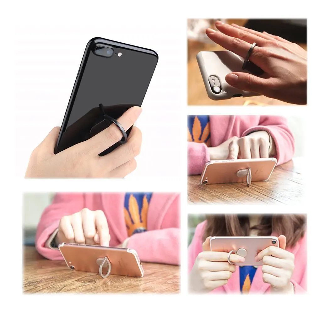 Water Droplets Universal Magnetic Metal Car Phone Finger Holder 360 Degree Phone Ring Bracket for iPhone Xiaomi Mei zu Samsung