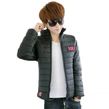 New Fashion Mens Down Jacket Warm Winter Casual Coat Overcoat Outwear 4 Color Cotton Clothes Thick Flag Zipper Windproof Parka