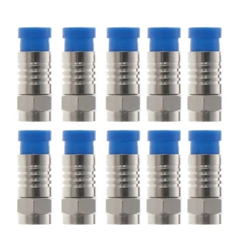 

10 Pcs F Type RG6 Coaxial Connector O-Ring 75-5 Compression Tool Fitting Cable