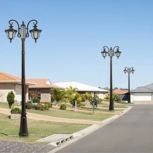 Наружное украшение антикварная двойная рука лампа пост в улице, сад