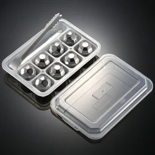 A la Venta 4/6/8 UNIDS 304 Piedras del Whisky de Acero Inoxidable Cubos de Hielo en El Paquete, whisky Enfriador de Rocas, piedras de Hielo, REGALO Con Caja De Plástico