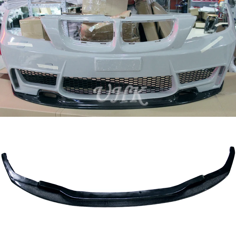 

UHK For BMW Carbon Fiber Front Bumper Lip Spoiler For 2005-2008 3 Series E90 1M Bumper Car Protector Racing Diffuser Spoiler
