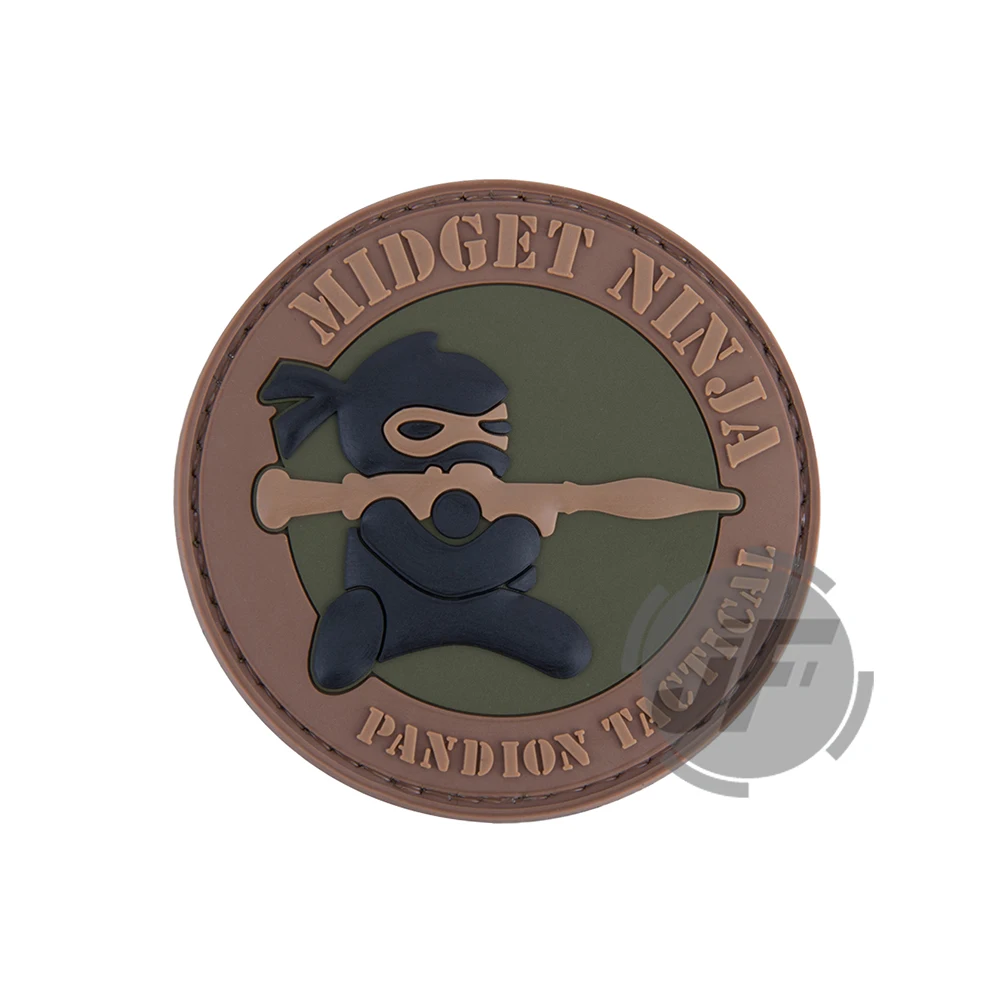 

Tactical Midget Ninja PVC Patches Role Play Games RPG Military Patch Armband Badge for BDU Cloth Backpack Cap