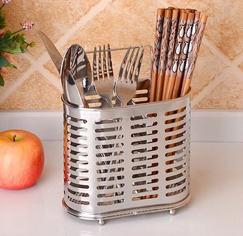 

304 Stainless Steel High Quality Kitchenware Storage Holder Two Grids Drain Water Type Tableware Storage Cage Free Shipping