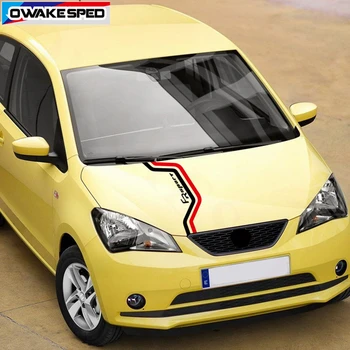 

For Seat Ibiza Leon MII Racing Stripes FR Sport Car Hood Stickers Auto Engine Cover Trail Decor Vinyl Decals
