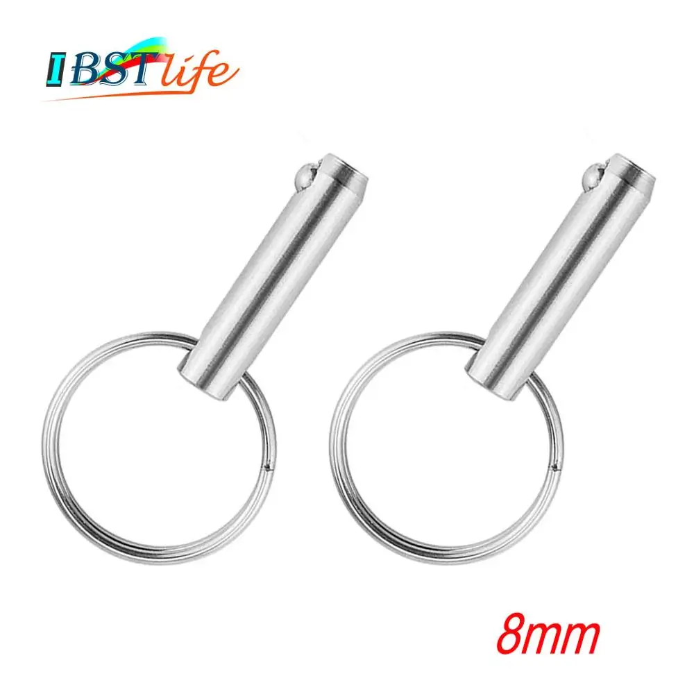 

2PCS 8mm Marine Grade 316 Stainless Steel Quick Release Ball Pin for Boat Bimini Top Deck Hinge Marine Boat