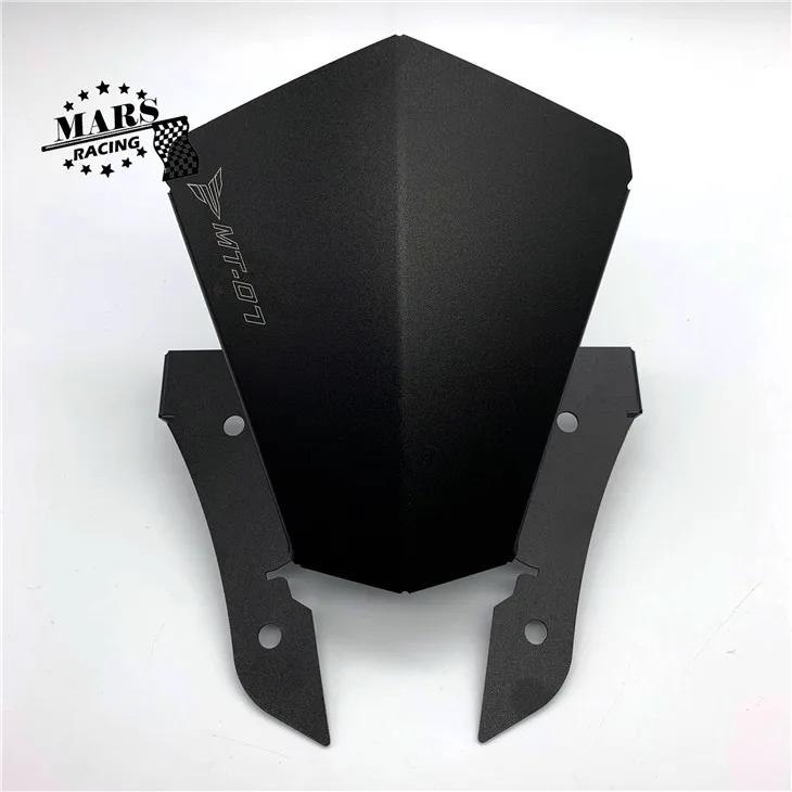 Аксессуары для мотоциклов лобовое стекло Мотоцикл CNC подходит для Yamaha mtmt07 13 14 15 17 MT 07 2013 - Цвет: Черный