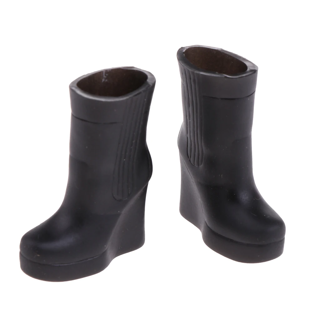 Trendy Plastic High Heel Boots for 1/6 Blythe Doll Wedge Shoes for Licca Doll Mini Shoes