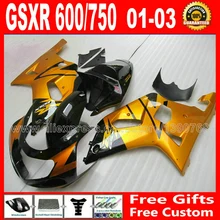 Alta qualidade carenagem para gleamy ouro 2001 2003 SUZUKI GSXR 600 750 de # YLG GSX R600 R750 01 02 03