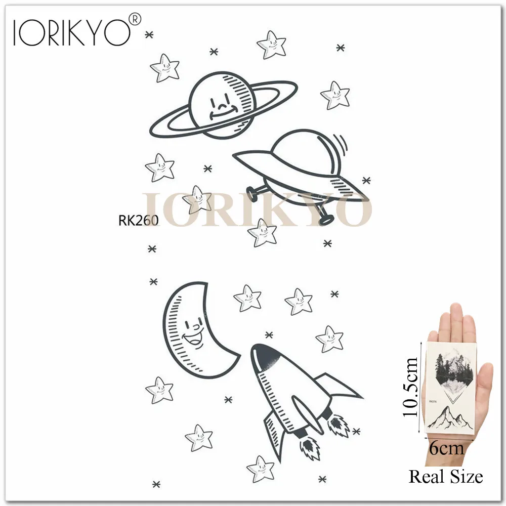 IORIKYO черные маленькие звезды детские наклейки татуировки для женщин тело рука