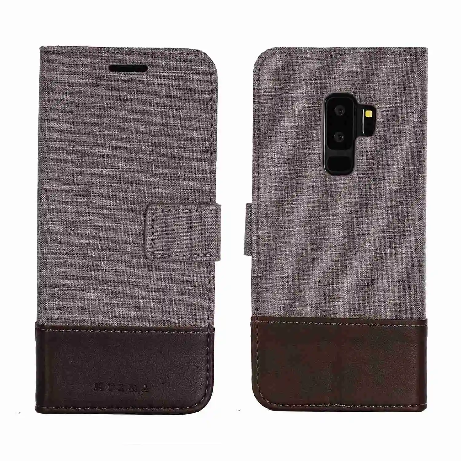 Джинсовый кожаный чехол для samsung Galaxy S9 плюс S8 Note 9 8 A3 A5 A7 J3 J5 J7 MAX J6 J8 A6 A8 A9 чехол бумажник чехол s