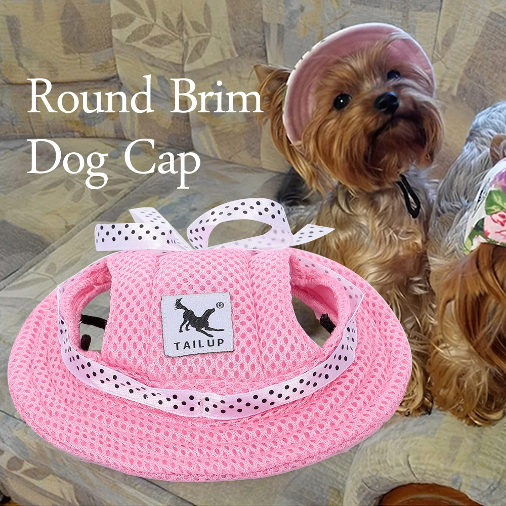 

Round Brim Dog Cap Caps Summer Cloth Mesh Breathable Pet Sun Hat Hat Canvas For Small Dog Pet Products