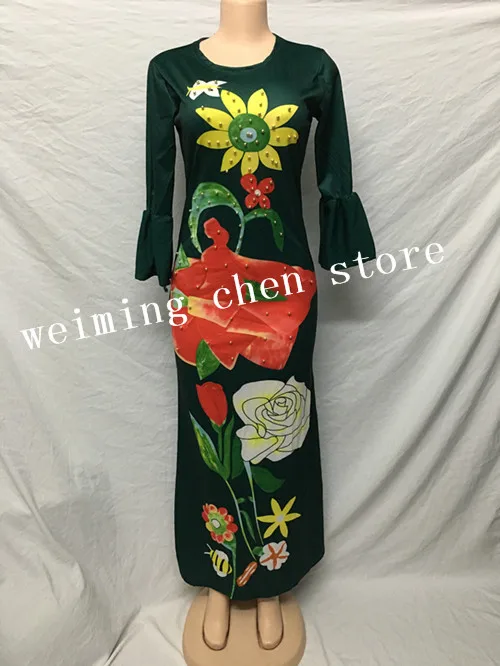 

Dress Length:138cm Chest width:80~100cm fashion elastic dress for women/lady,Elegant Elastic african dress -2890-2 long sleeves