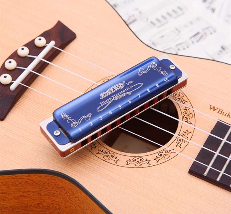Горячая Распродажа Easttop Harmonica T008K Diatonic 10 Hole Armonica Blues mondharmonica gaita de boca Mouth Ogan