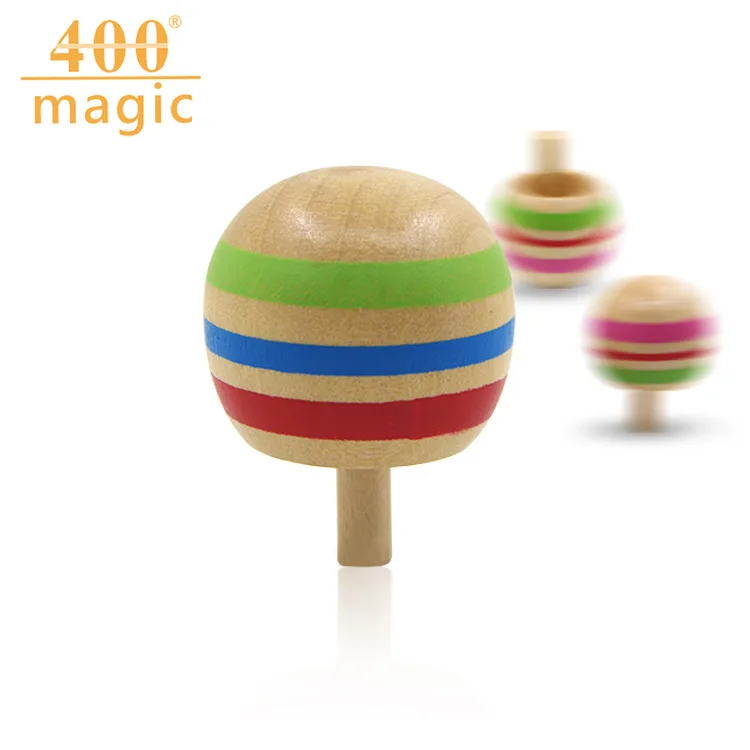 Spinning top Wooden Gifts Gift inverted gyroscope (3 Piece) puzzle children's toys rotating gyro