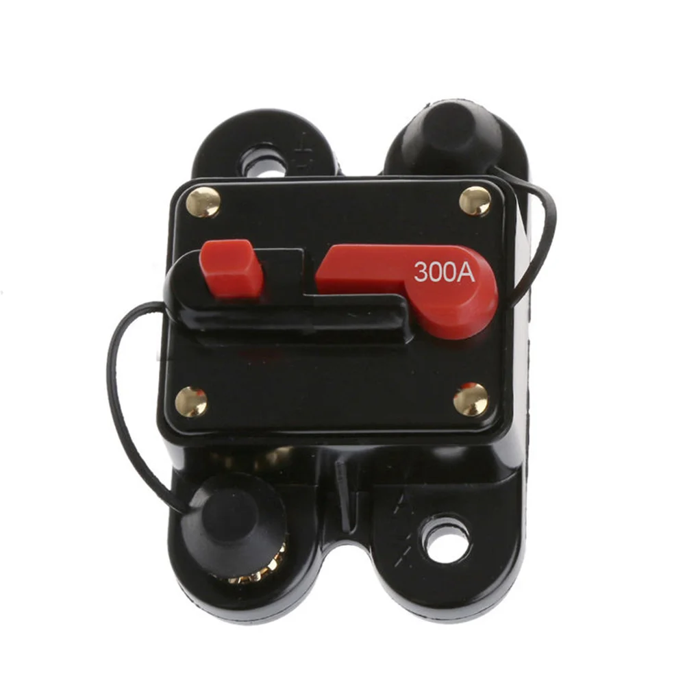 

1pc Black 12V 300A Car Audio Automatic Recovery Protection Circuit Breaker Fuse For Daily Living