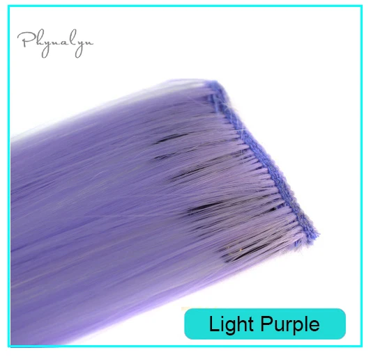 Light Purple Синтетические волосы для наращивания для укладки волос 2 шт. заколки для прямых волос модные аксессуары для невесты - Color: Light Purple
