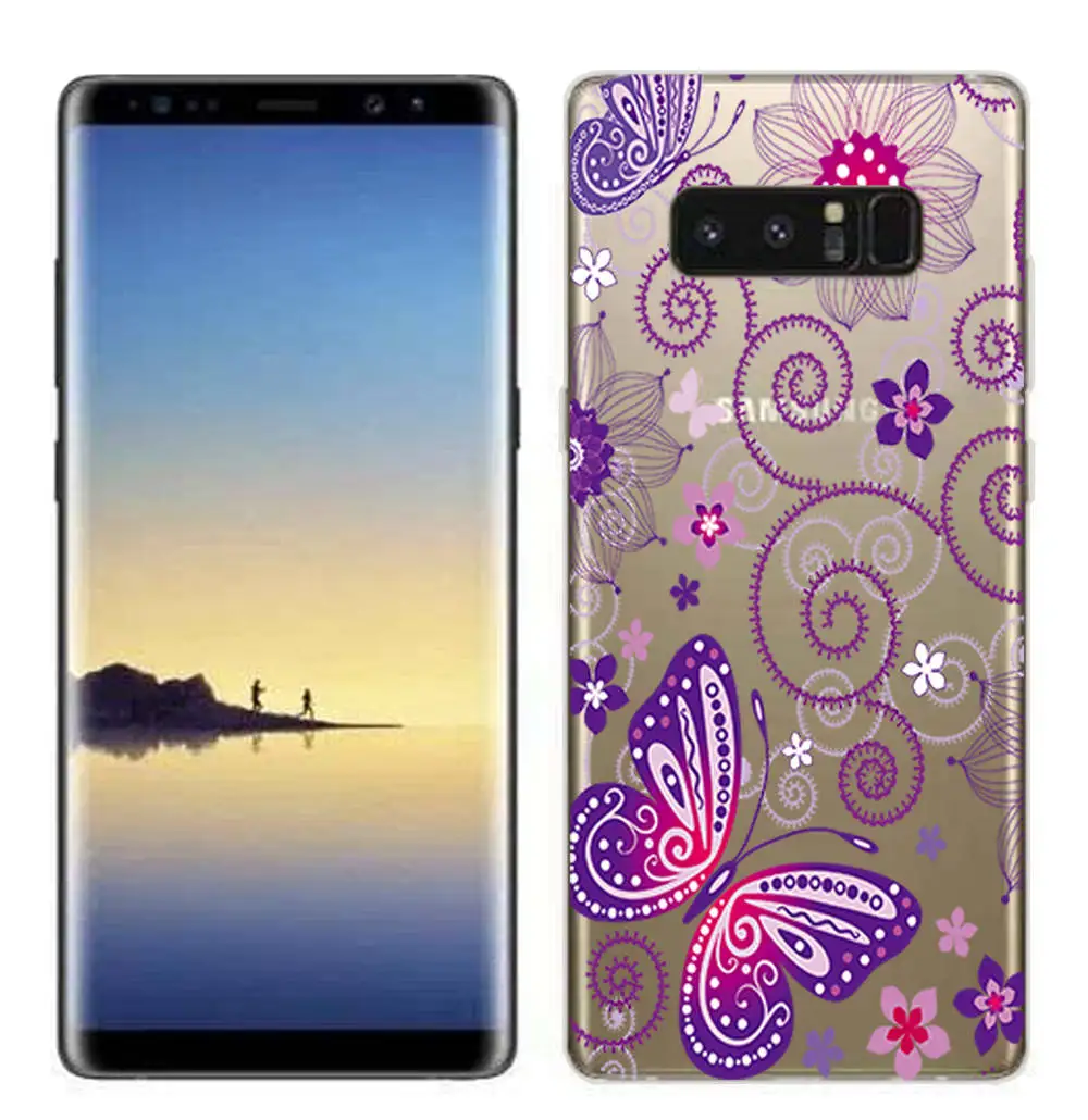 Clear Silicone Fundas for Samsung Galaxy S8 S9 S8 Plus S9 Plus Soft TPU Cover for Samsung Note 3 4 5 7 8 9 Case Protective Shell (20)