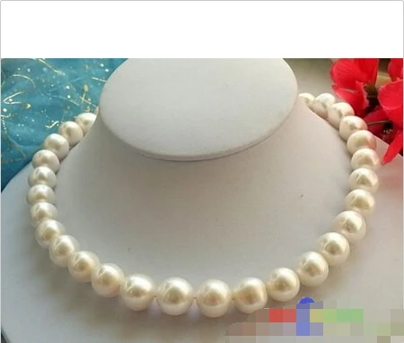 

p961 AAA HUGE 17" 14mm WHITE ROUND FRESHWATER PEARL NECKLACE ^^^@^Noble style Natural Fine jewe FREE SHIPPING