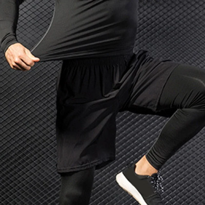 Vertvie новые мужские шорты для бега сжатия быстросохнущая Фитнес тренажерный зал узкие спортивные шорты с карманом плюс размер баскетбола
