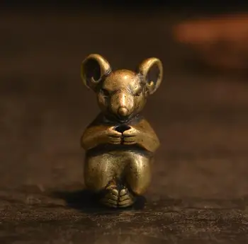 

Collection archaize brass mouse small statue