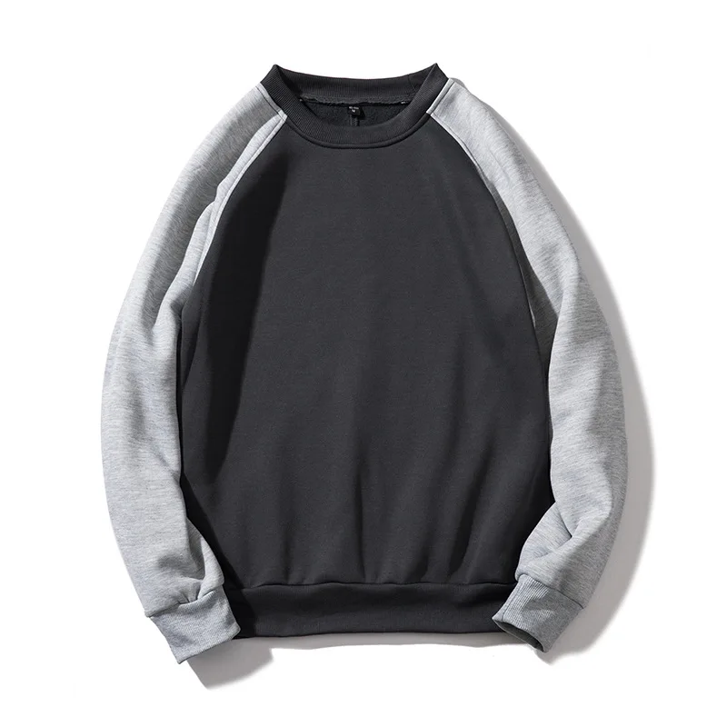 

Spring and Autumn Multi-color Stitching Large Size Round Neck Sweatershirts Fashion Korean version of the Loose Clothing
