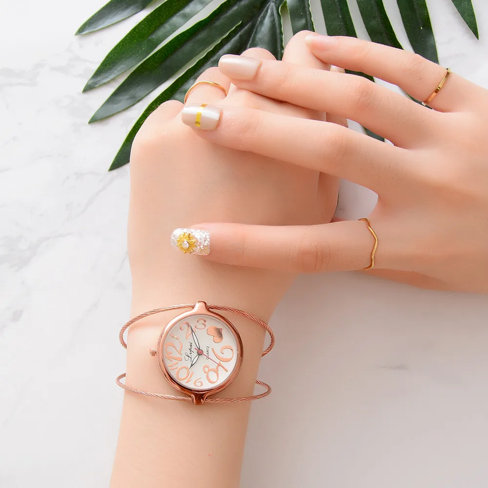 Lvpai Для женщин Повседневное кварцевые часы браслет Аналоговые наручные часы подарки Для женщин s браслет наручные часы Feminino S #70