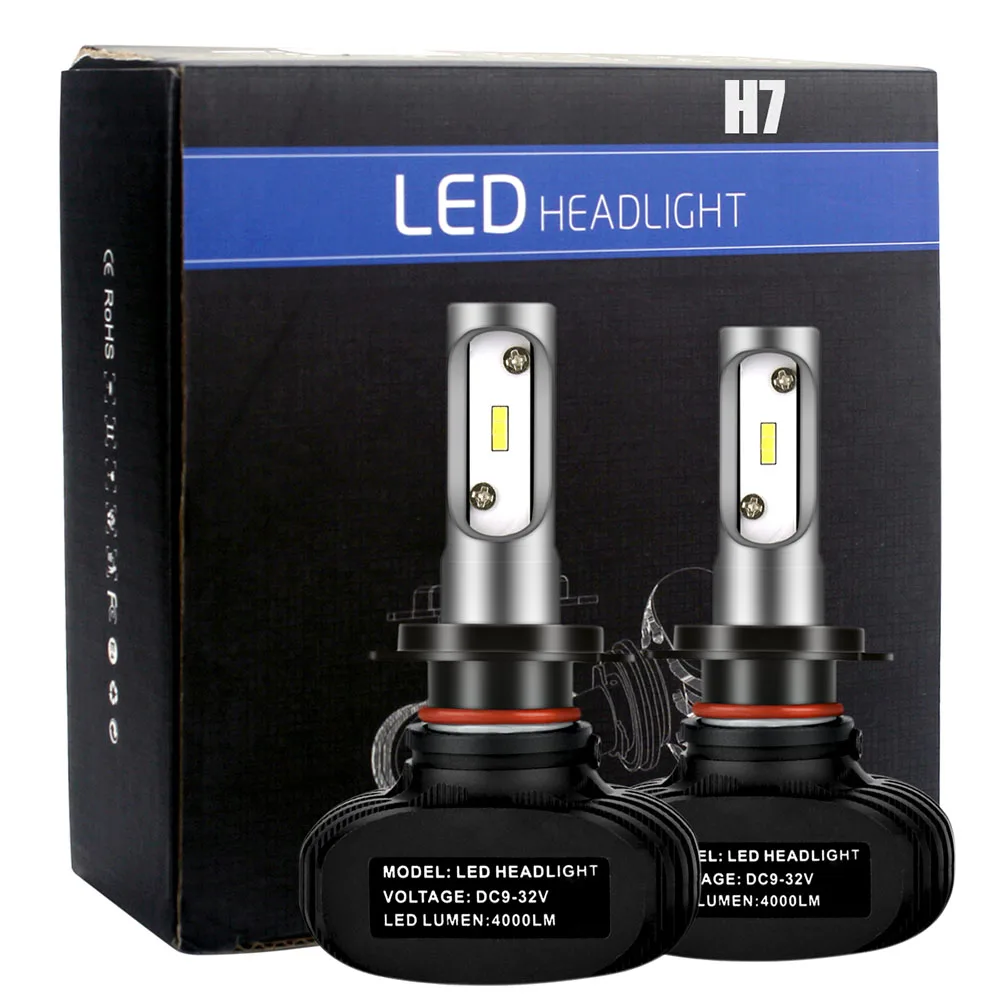 

HengChiLun 2Pcs H7 6 LED Car Headlight LED Bulb High Low Beam 8000LM 50W For Mercedes Benz W202 For Volkswage