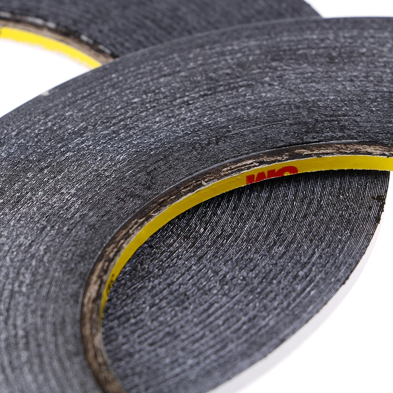 2 Rolls 3mm Double-Sided Adhesive Tape High Temperature Tape Sticker Glue Mobile Phone Screen Repair 50M