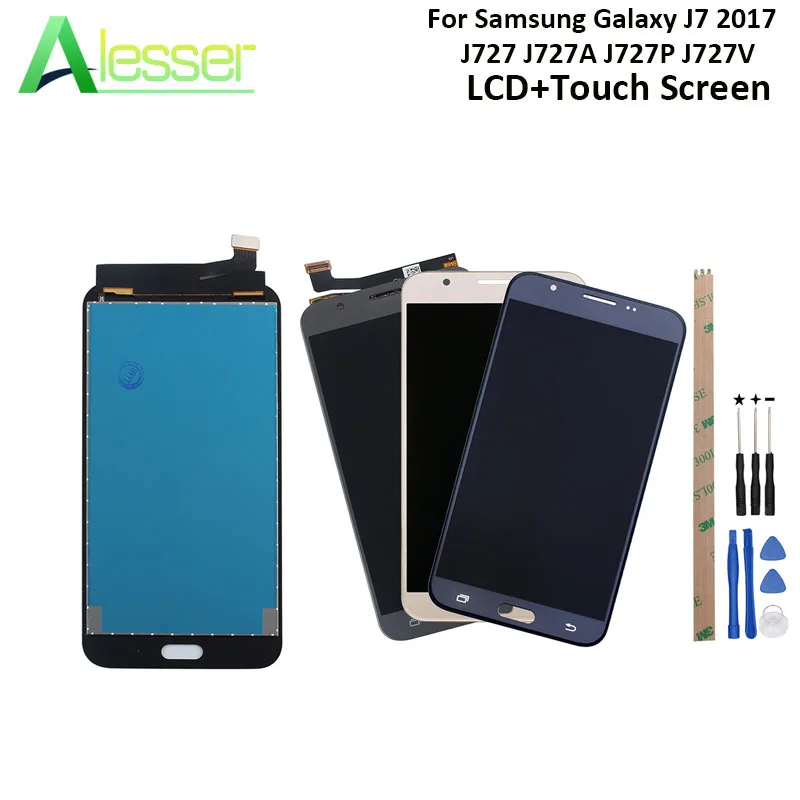 

Alesser For Samsung Galaxy J7 2017 J727 J727A J727P J727V LCD Display And Touch Screen Screen Digitizer Replacement With Tools