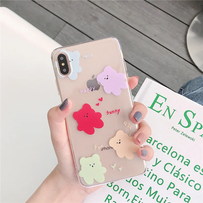Чехол bear Мягкий чехол для iPhone 6 6s плюс милые, прозрачные корейский Медведь Прозрачный, конфеты цвет чехол для iPhone 7 8 x xsmax xr x 10 крышка Чехол bear Мягкий чехол для iPhone 6 6s плюс милые, прозрачные корейский Медведь Прозрачный, конфеты цвет чехол для iPhone 7 8 x xsmax xr x 10 крышка