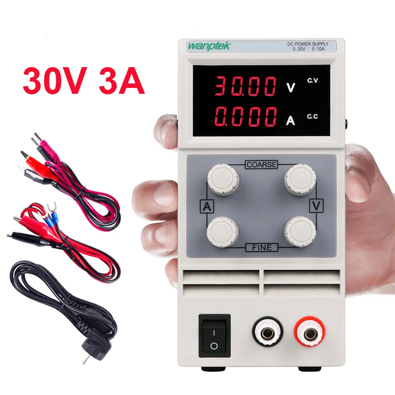 Lab 30V 3A 4 Digits Digital Dispaly Laboratory Power Supply Switching Power Supplies Adjustable Source Unit input for 220V 110V Lab 30V 3A 4 Digits Digital Dispaly Laboratory Power Supply Switching Power Supplies Adjustable Source Unit input for 220V 110V