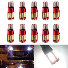 10 Pcs T10 168 194 W5W LED Lights Canbus Error Free 57-SMD Car Backup Reverse Door LED Light Clearance Lamp Bulb White 12V 24V